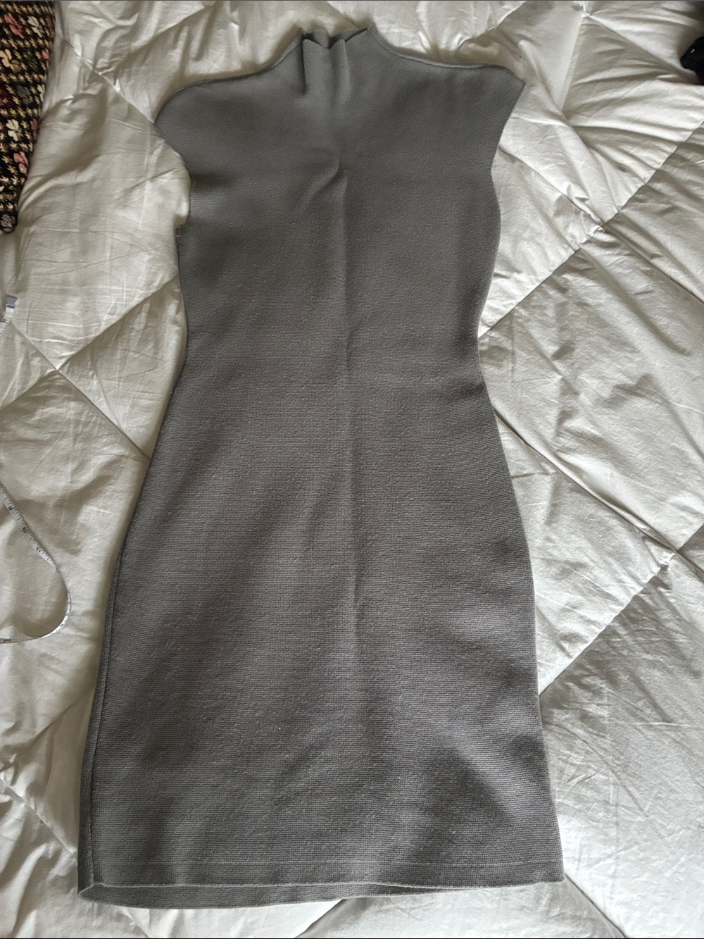 Abercrombie & Fitch Sleeveless Gray Knit Mini Dress